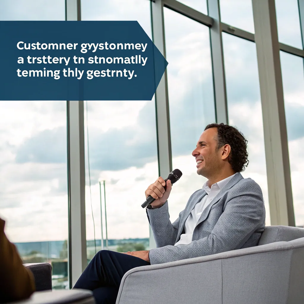 Customer giving testimony